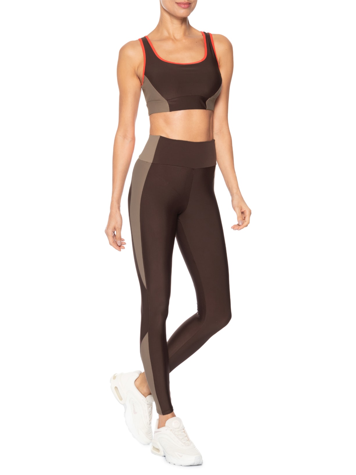 Calça Feminina Legging Lisa 360 Flame Marrom Body For Sure