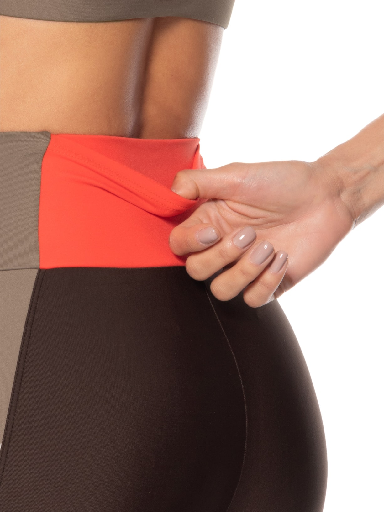 Calça Feminina Legging Lisa 360 Flame Marrom Body For Sure