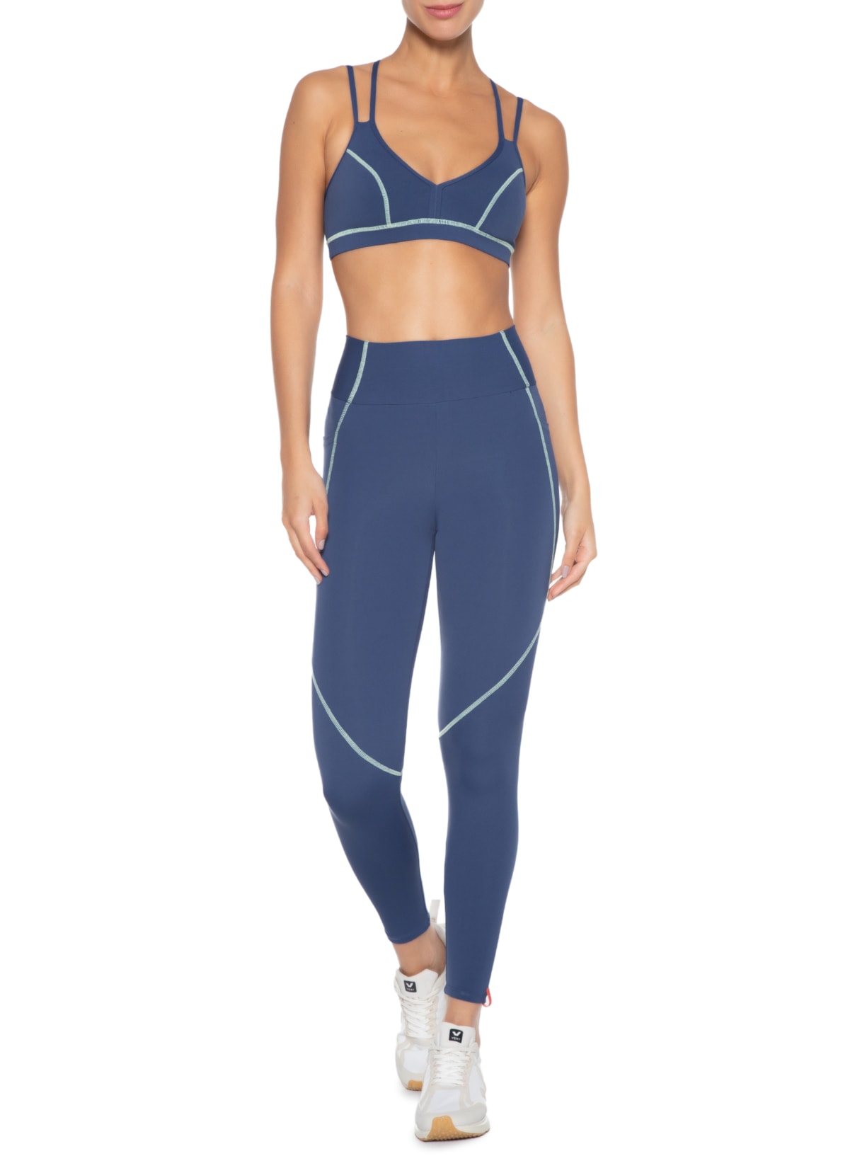 Calça Feminina Legging Lisa Azul Body For Sure