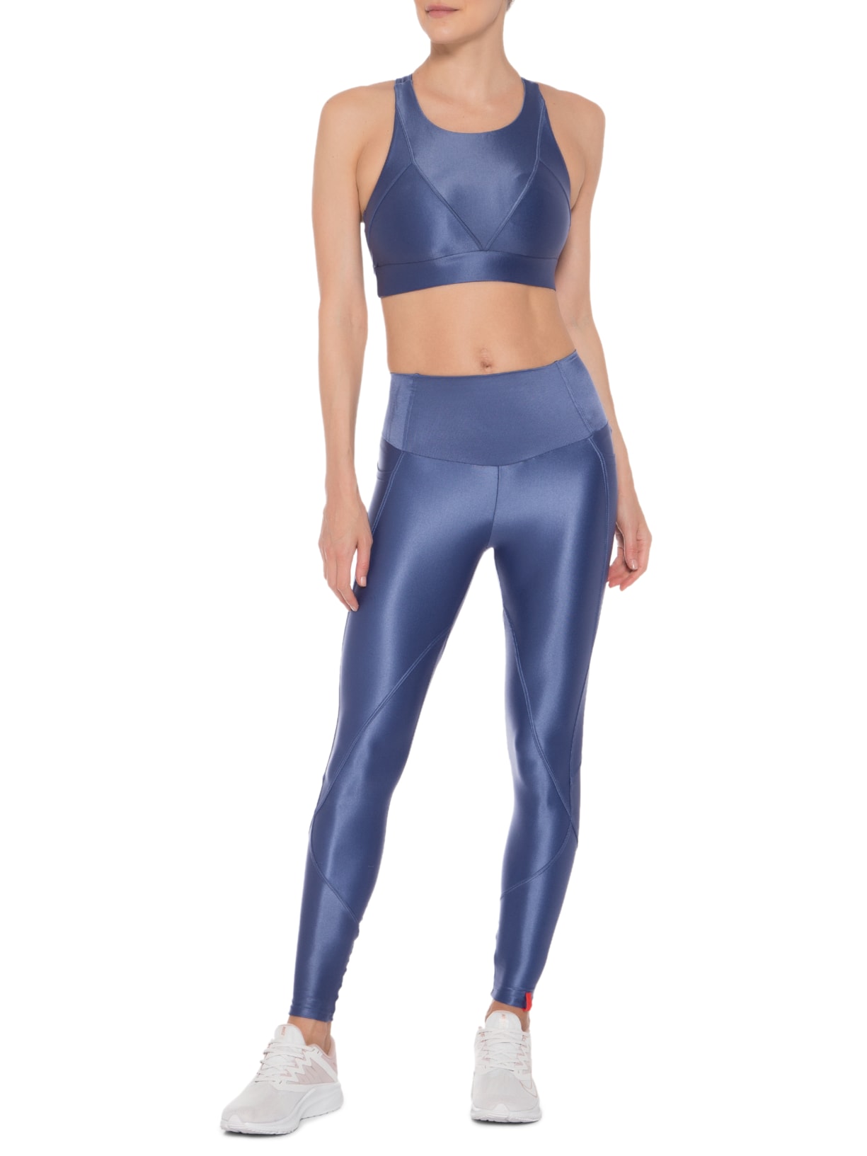 Calça Feminina Legging Lisa Azul Body For Sure