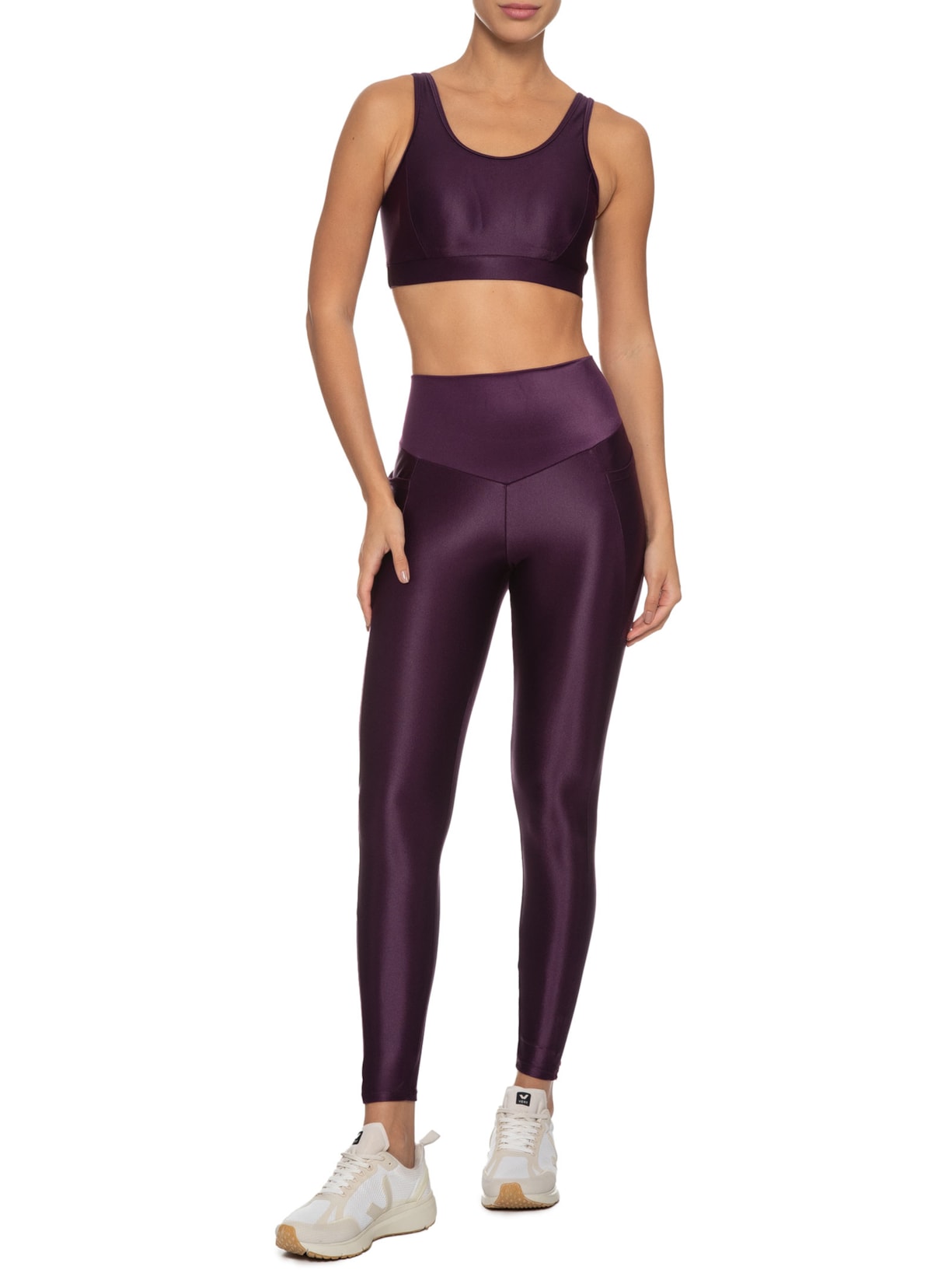 Calça Feminina Legging Lisa Energy Roxo Body For Sure