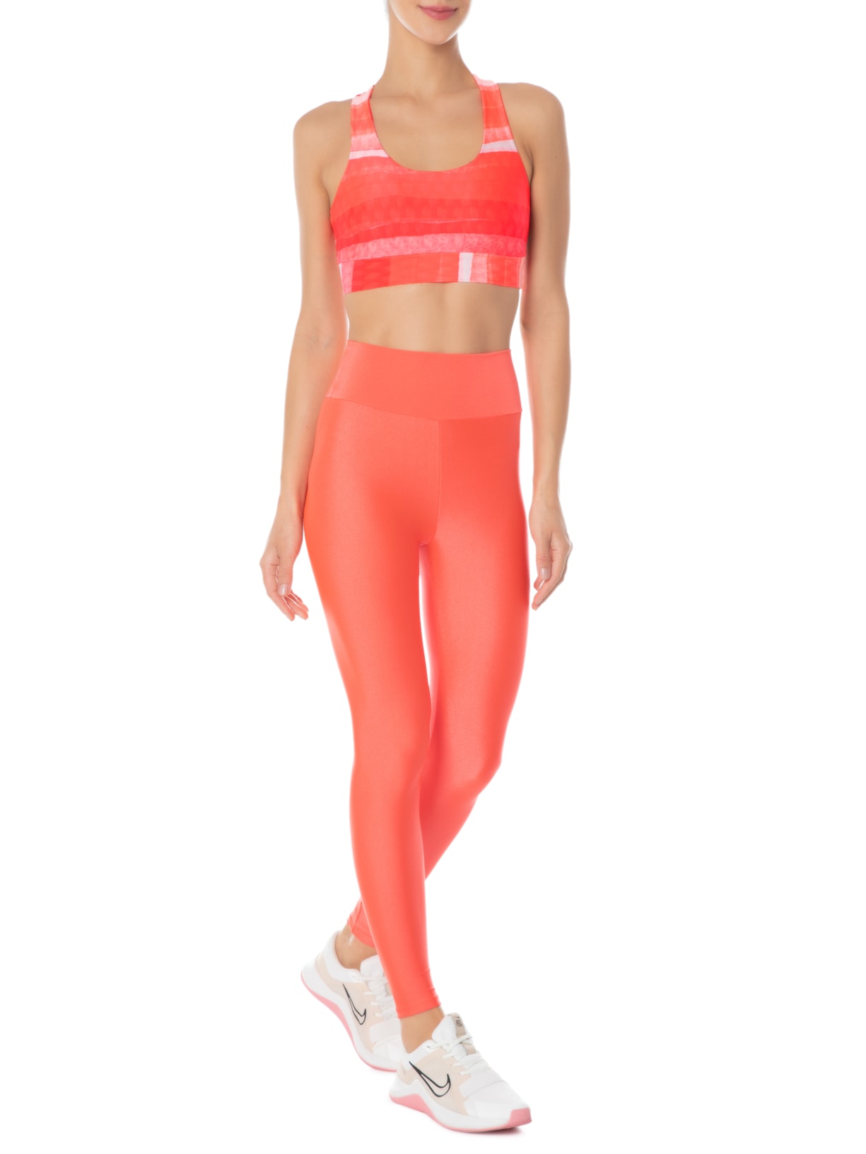 Calça Feminina Legging Lisa Laranja Body For Sure