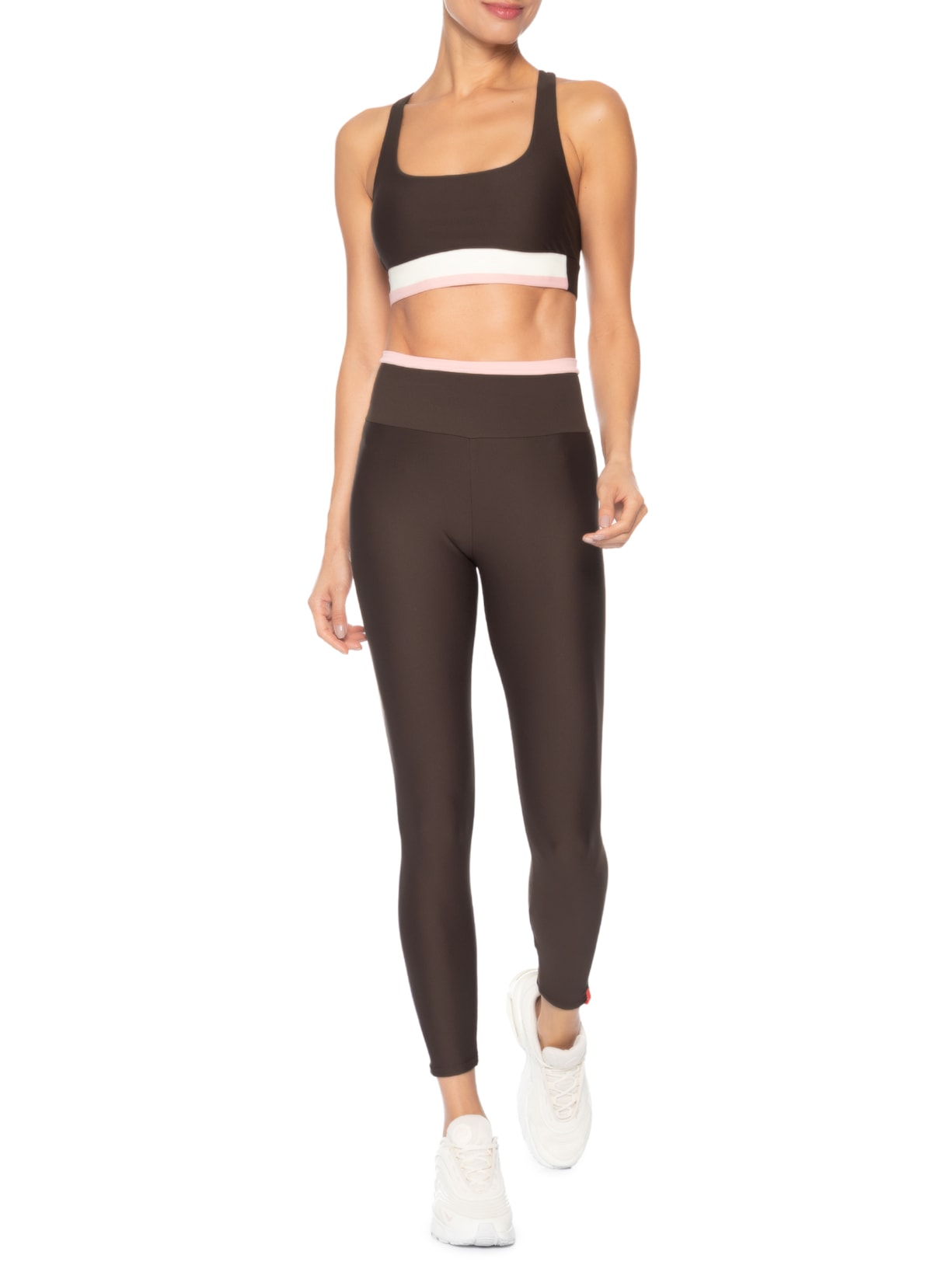 Calça Feminina Legging Lisa Peach Active Soul Marrom Body For Sure