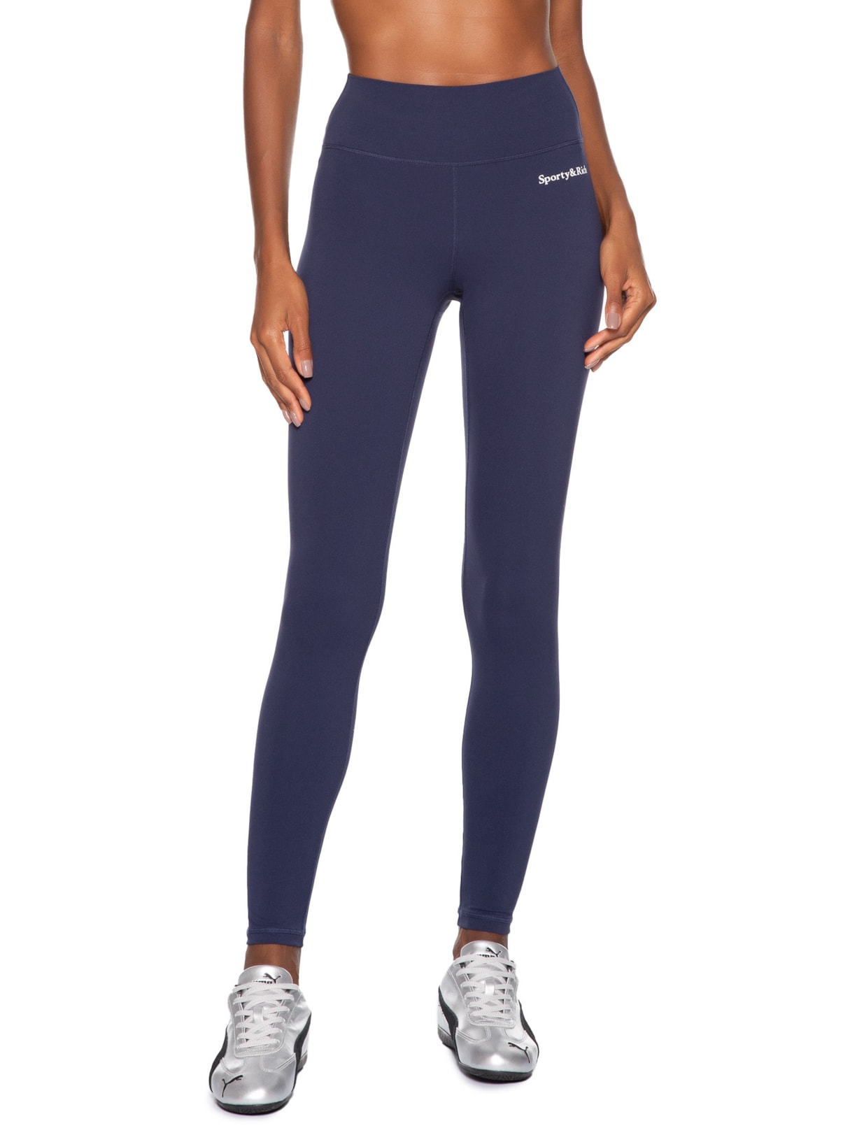 Calça Feminina Legging Logo Serif Azul Sporty & Rich