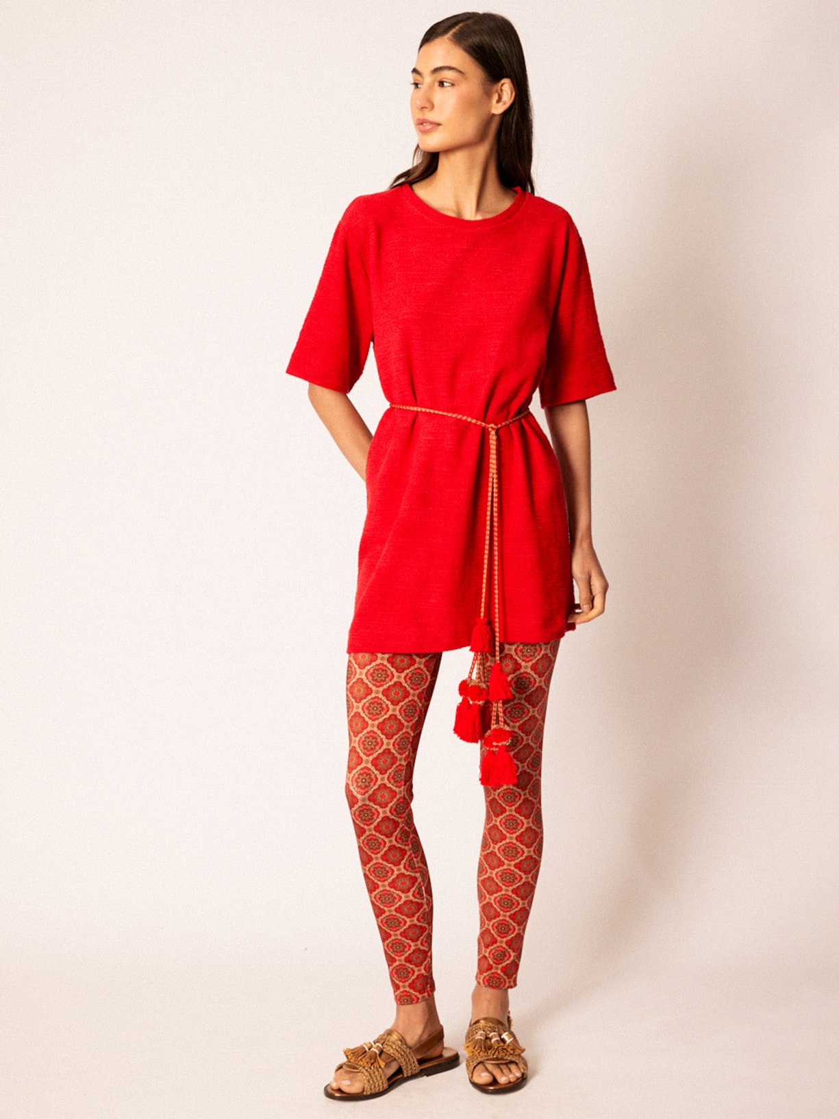 Calça Feminina Legging Marahani Vermelho Mixed