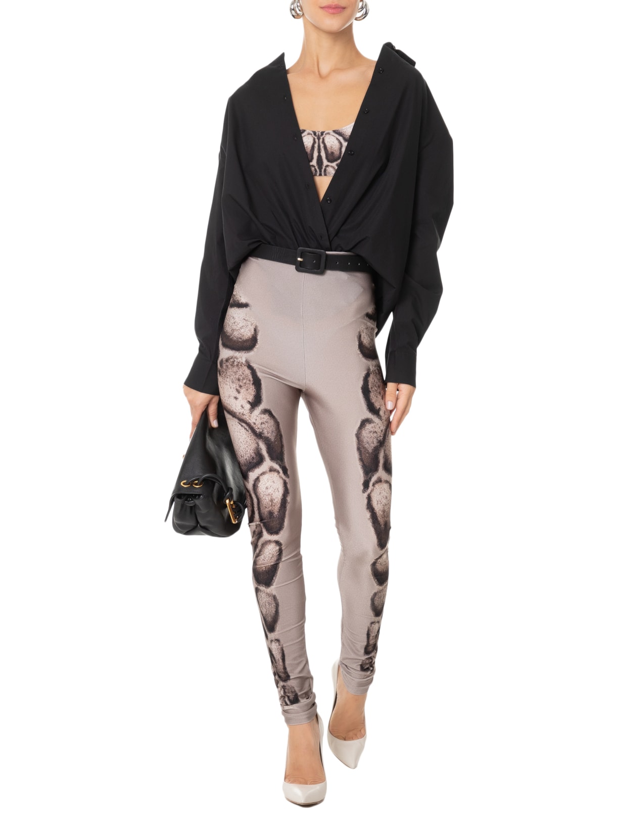 Calça Feminina Legging Marrom Yukio