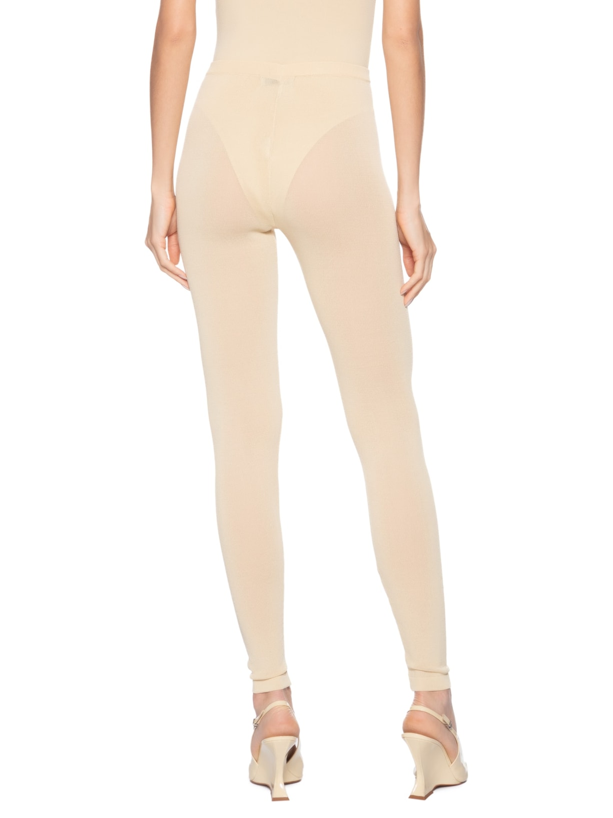 Calça Feminina Legging Meia Sitr-Up Bege Giomei