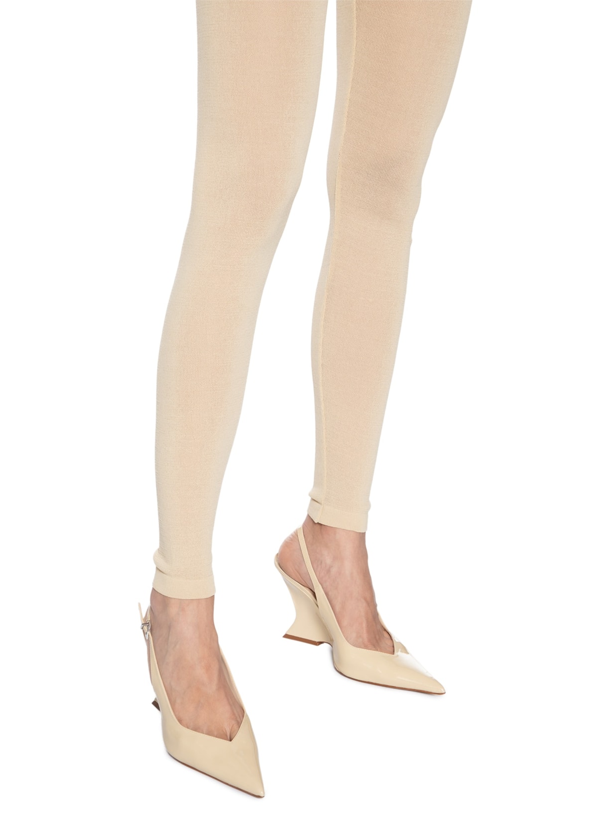 Calça Feminina Legging Meia Sitr-Up Bege Giomei