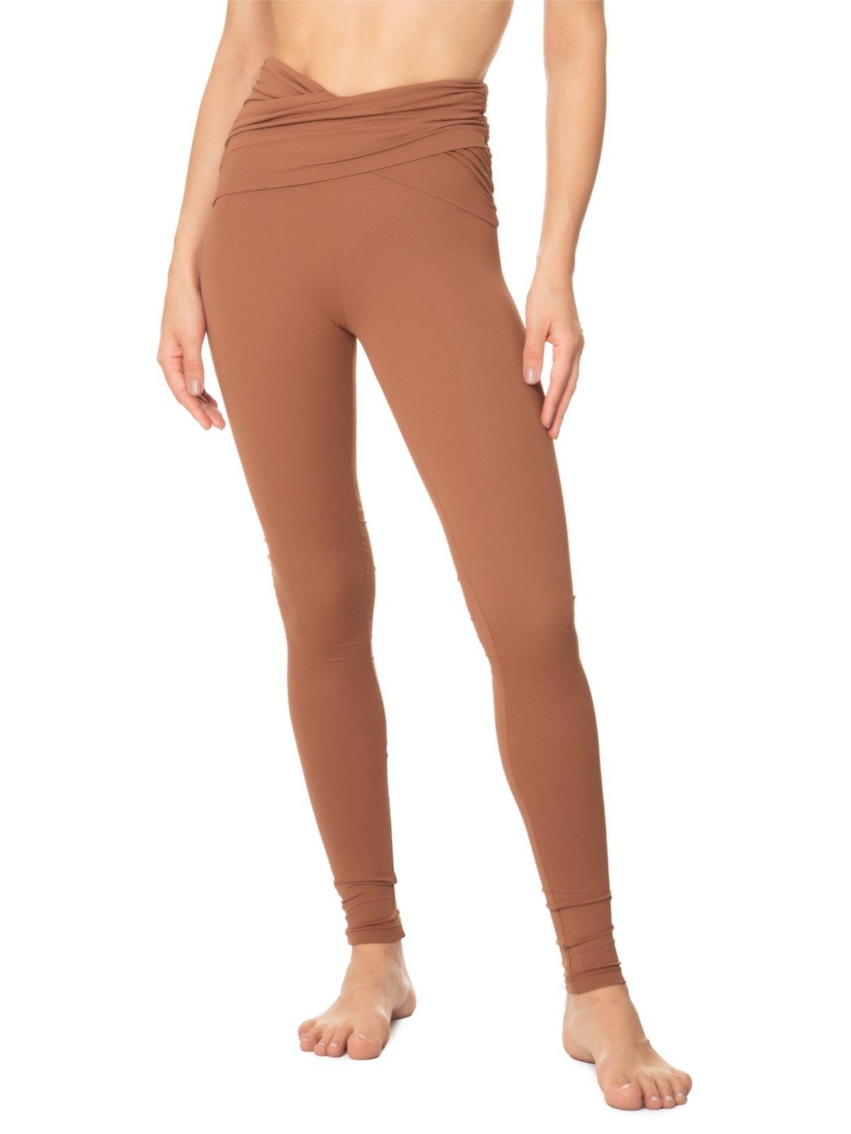 Calça Feminina Legging Nó Marrom Inhale