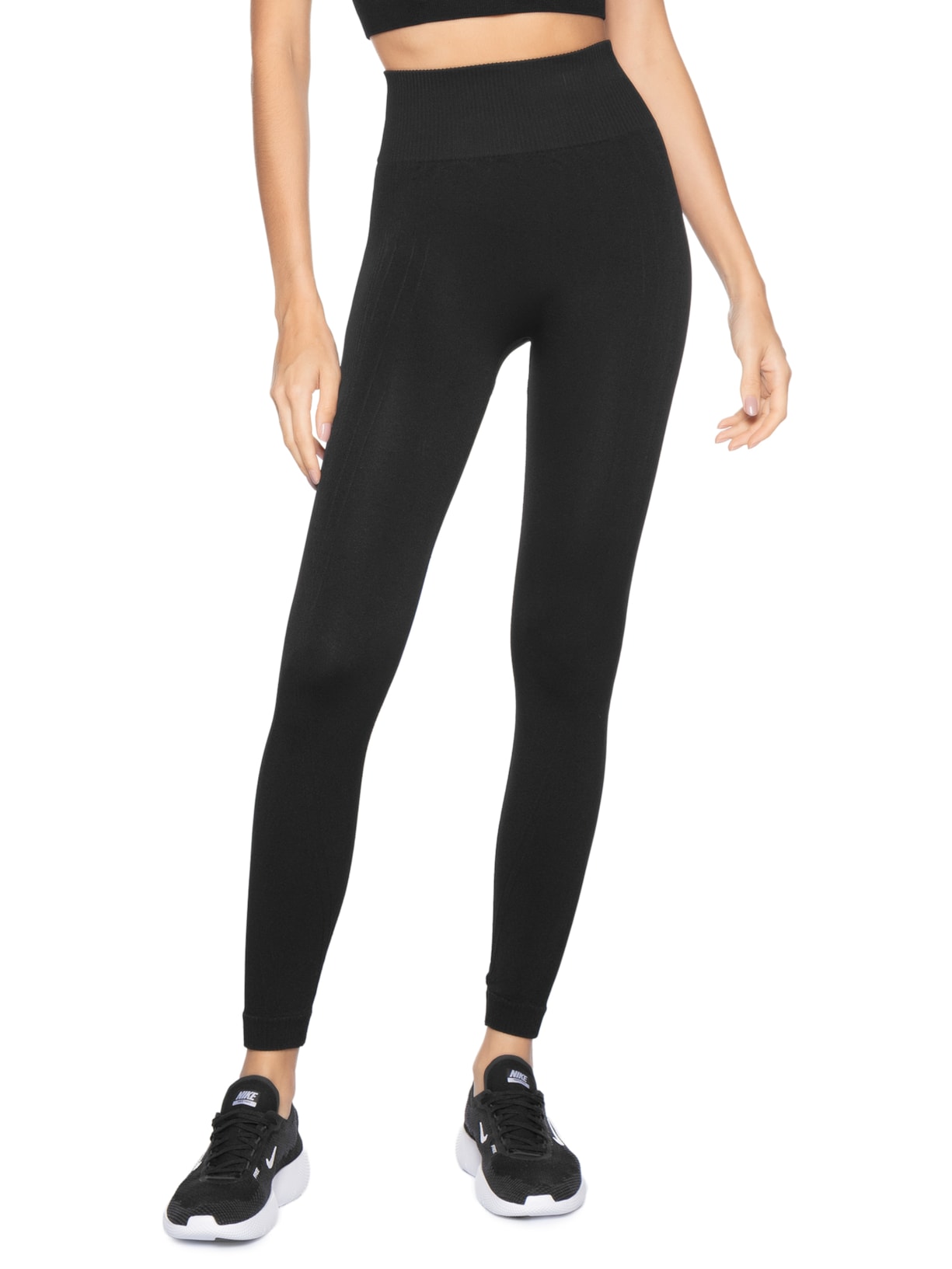 Calça Feminina Legging Poliamida Preto Basiq