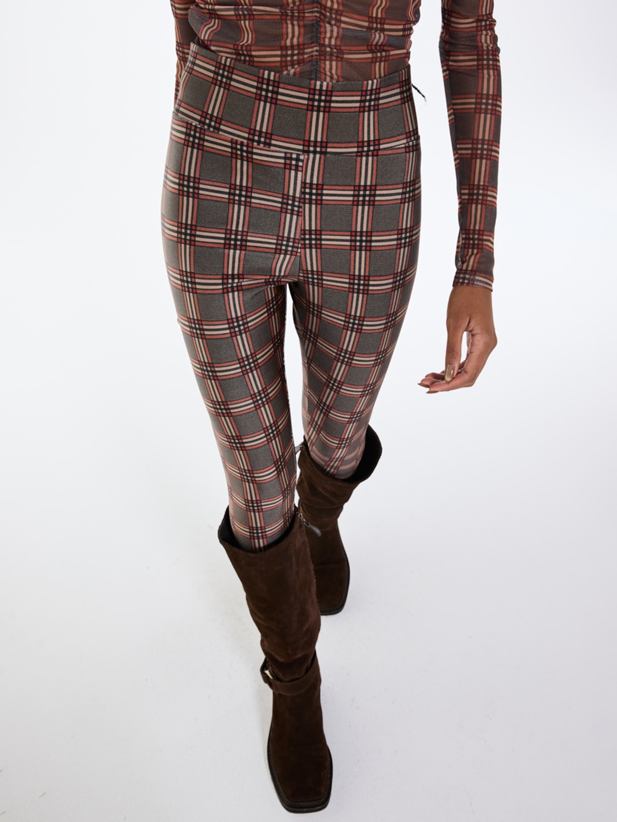 Calça Feminina Legging Scotland I26 Marrom Mixed