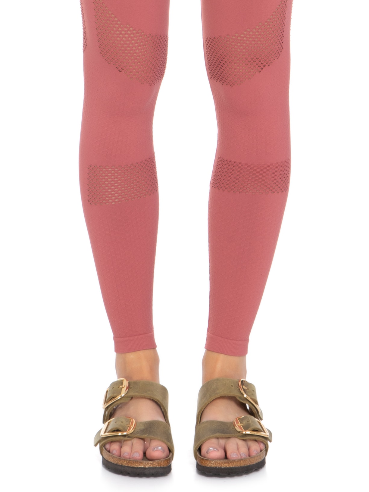 Calça Feminina Legging Seamless Emana Furo Rosa Yogini