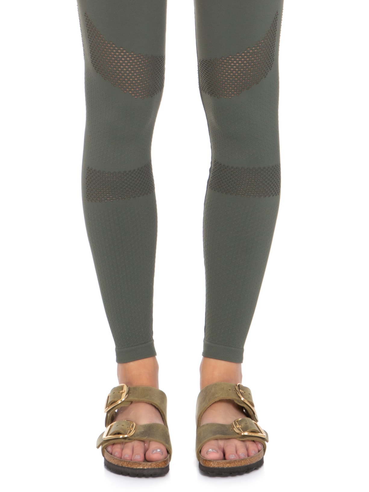 Calça Feminina Legging Seamless Emana Furo Verde Yogini