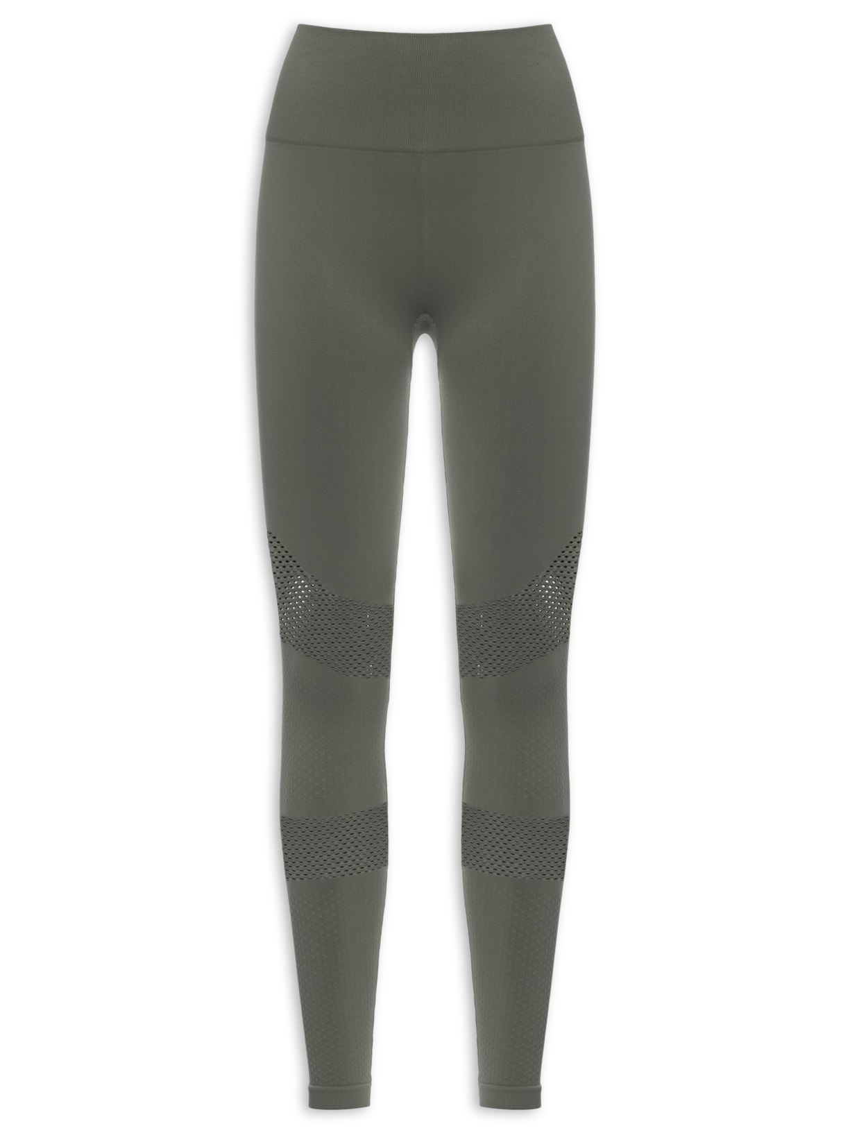 Calça Feminina Legging Seamless Emana Furo Verde Yogini