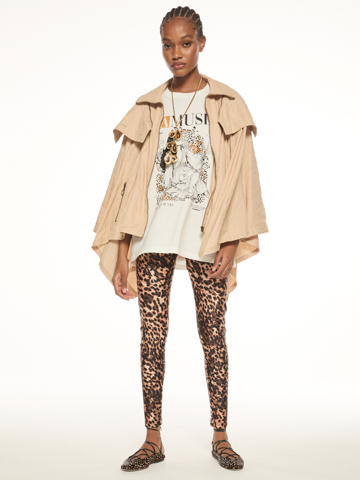 Calça Feminina Legging Wild V27 Animal Print Mixed