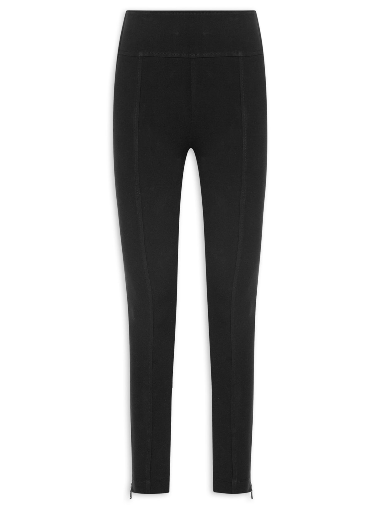 Calça Feminina Legging Zíper Lateral - Preto