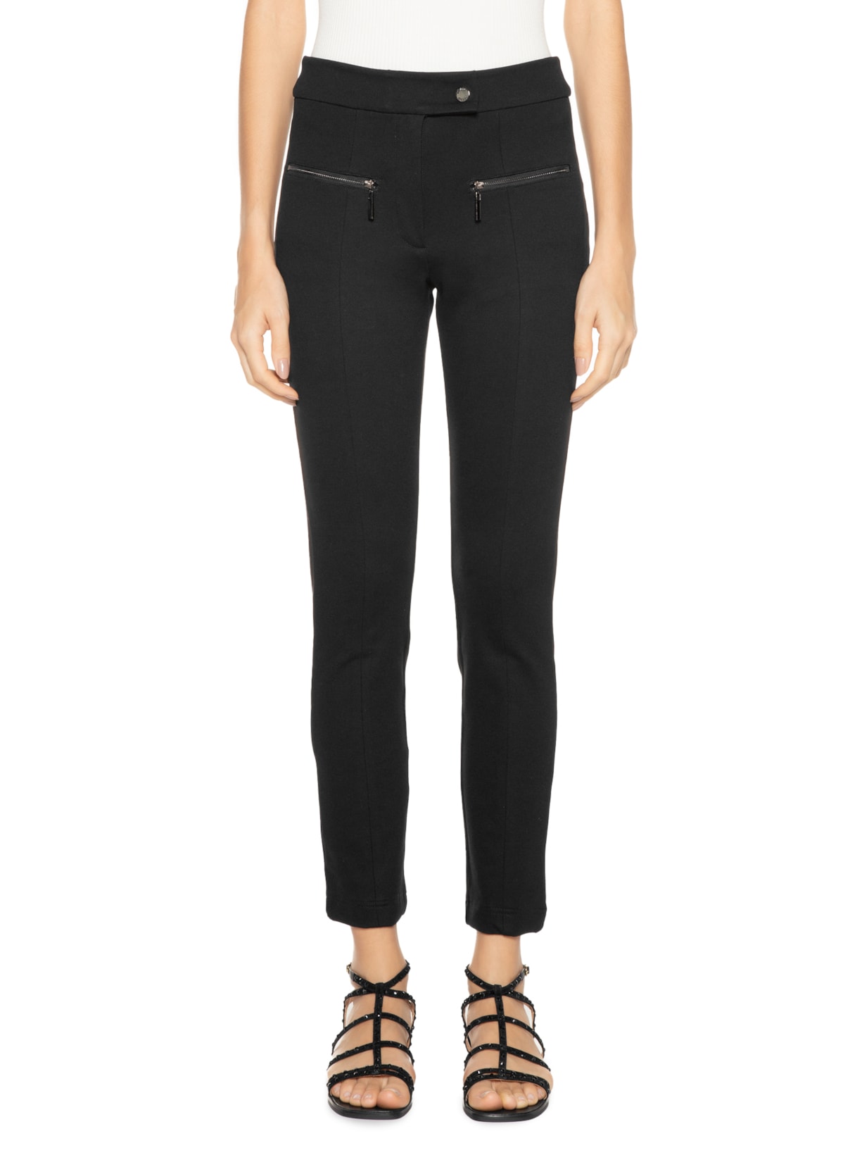 Calça Feminina Legging Zíper Preto Le Lis