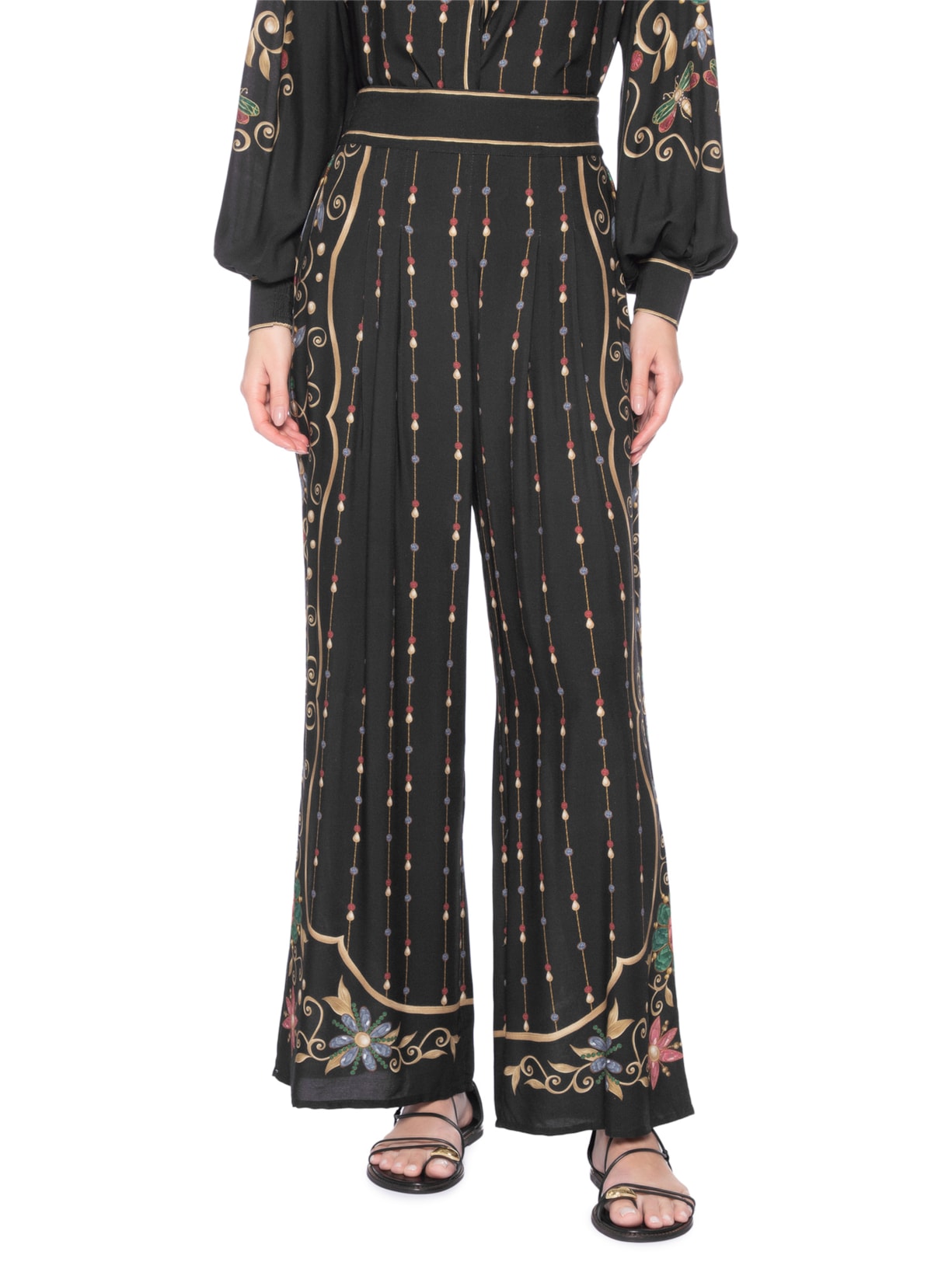Calça Feminina Lenço Petra Preto Farm