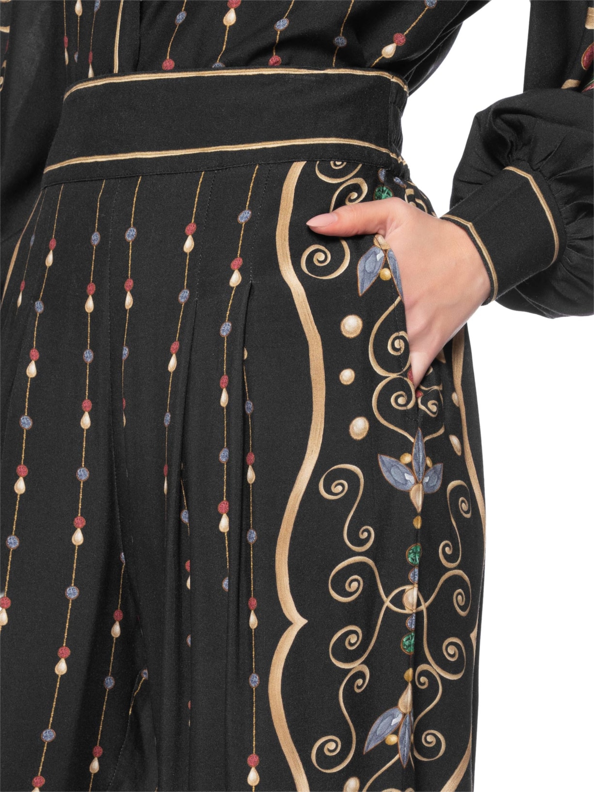 Calça Feminina Lenço Petra Preto Farm