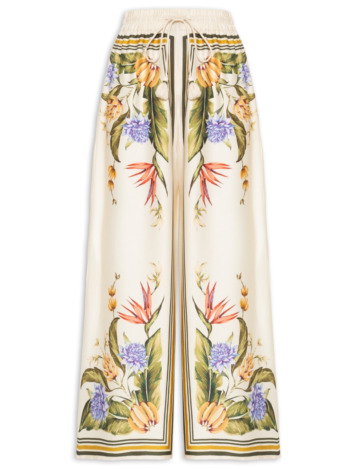 Calça Feminina Lenço Tropical Branco Farm