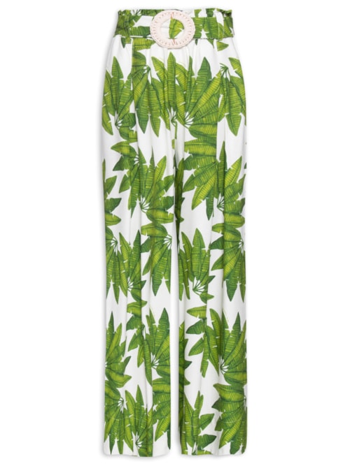 Calça Feminina Leque De Palmeira - Verde