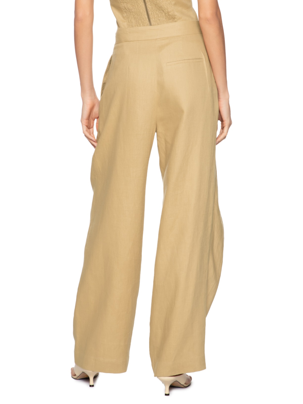 Calça Feminina Leticia Bege Carol Bassi