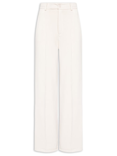 Calça Feminina Leve Reta - Off White