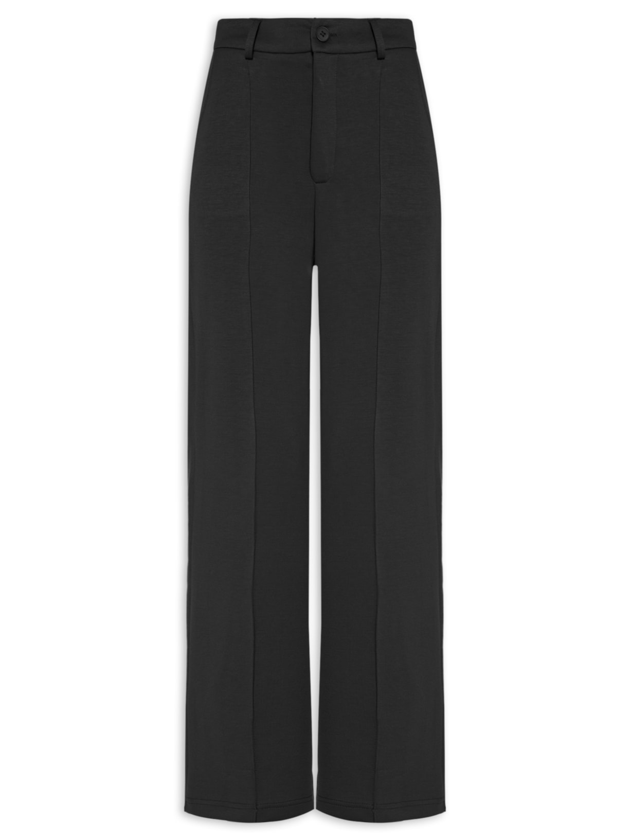 Calça Feminina Leve Reta - Preto