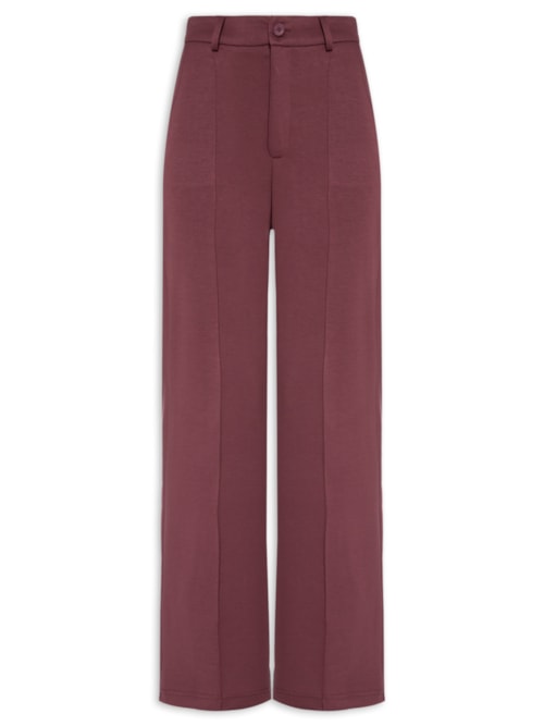 Calça Feminina Leve Reta - Vermelho