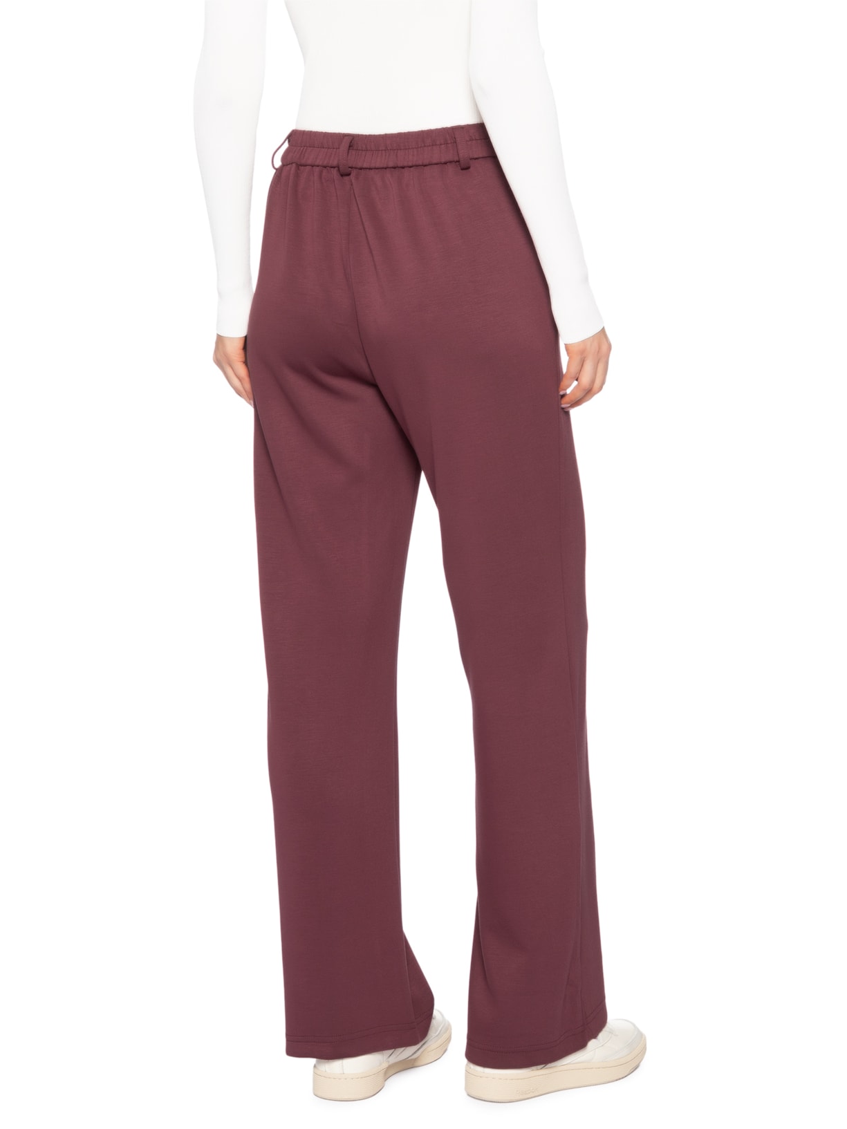 Calça Feminina Leve Reta Vermelho Basiq