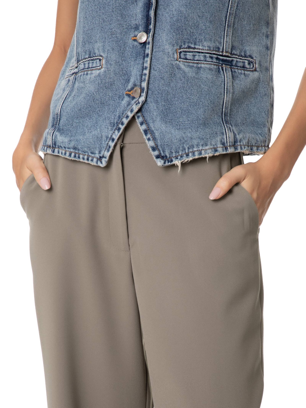 Calça Feminina Licenciado Cinza Hering + Nv