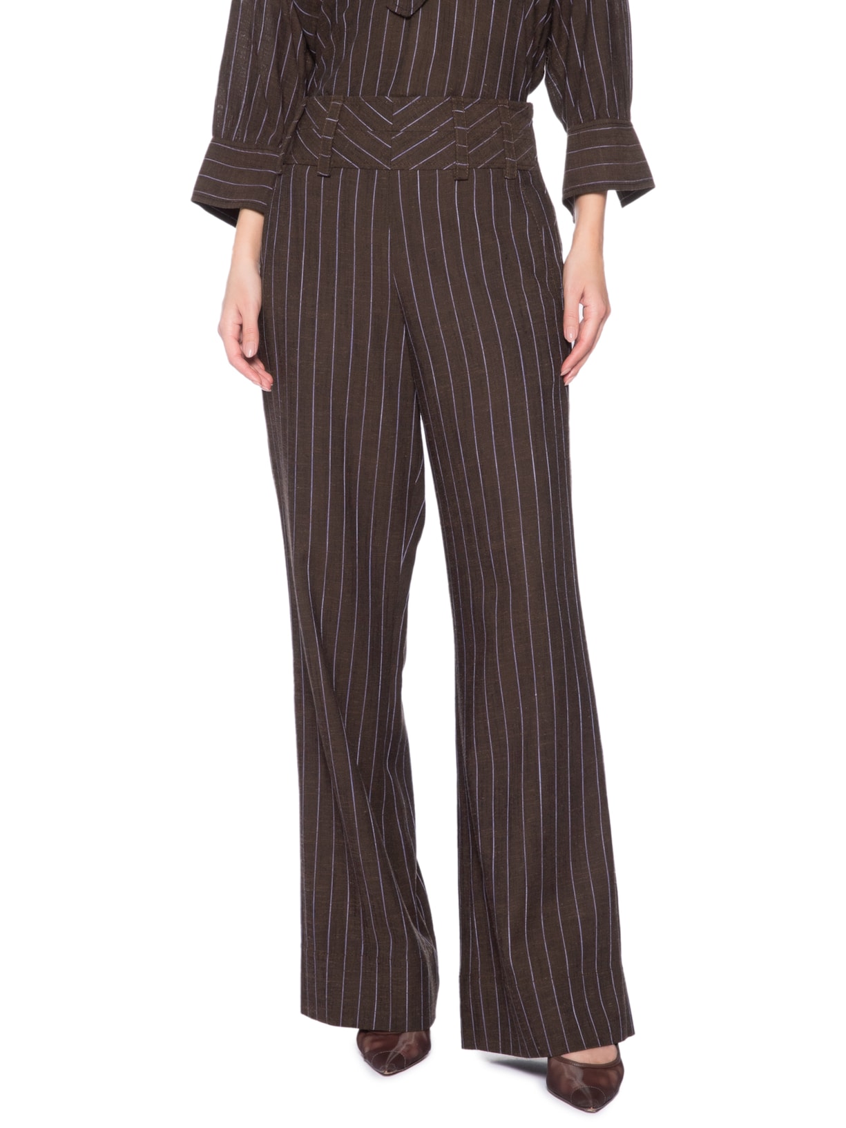 Calça Feminina Linen Fluid Bonnie Marrom Nk