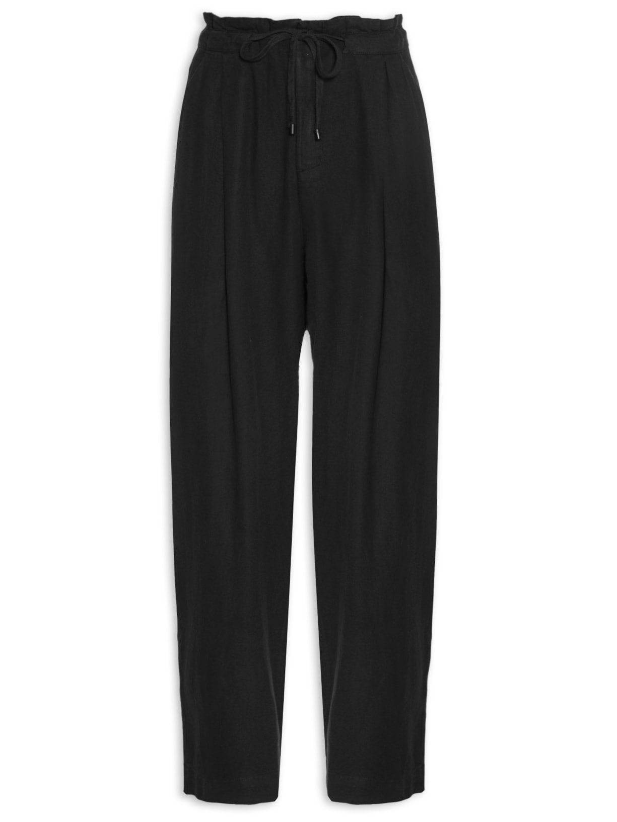 Calça Feminina Linen Reta - Preto