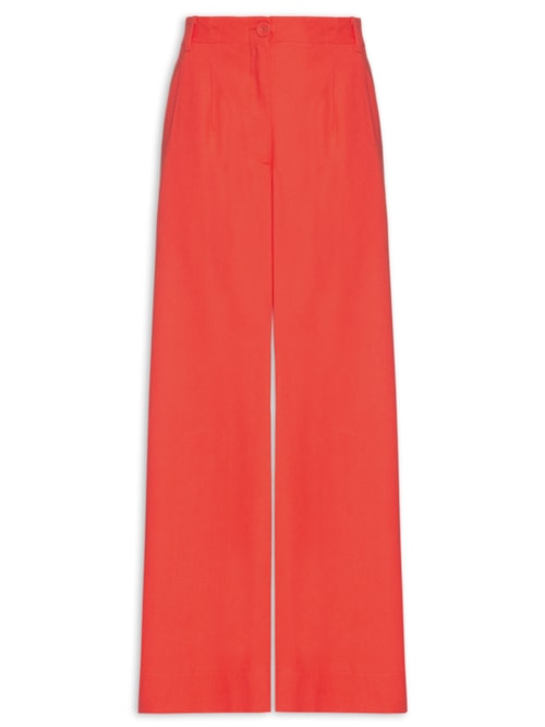 Calça Feminina Linho Alfaiataria - Vermelho
