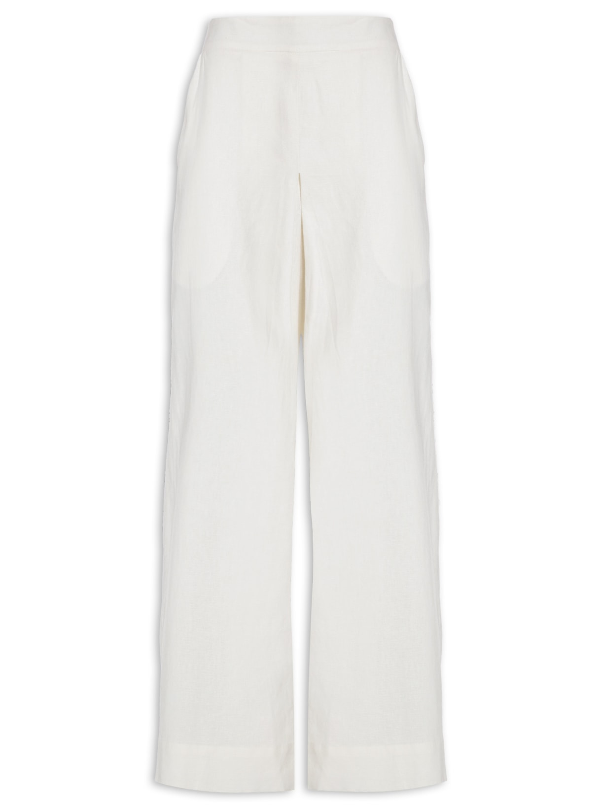 Calça Feminina Linho Ampla - Off White