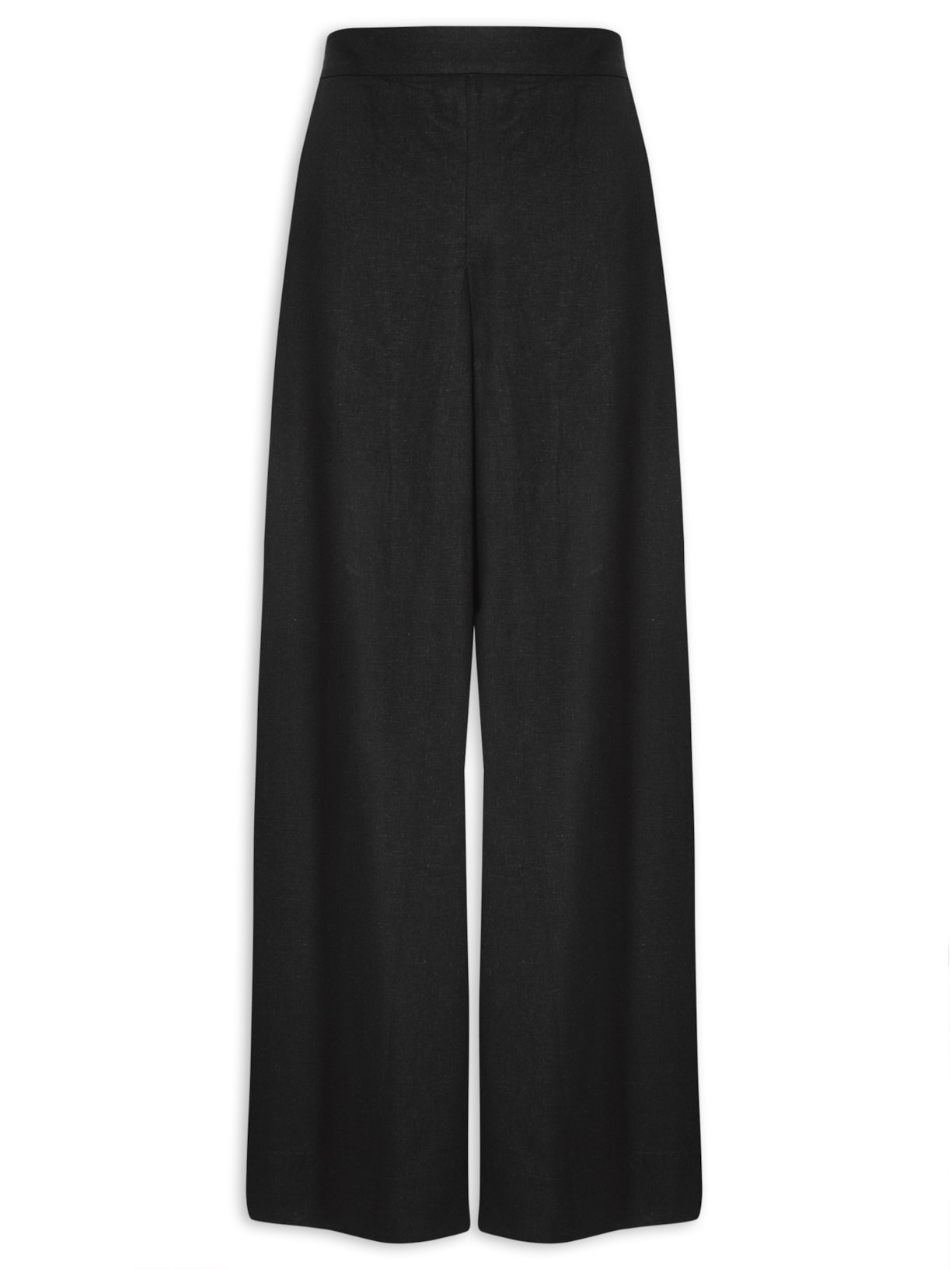 Calça Feminina Linho Ampla - Preto