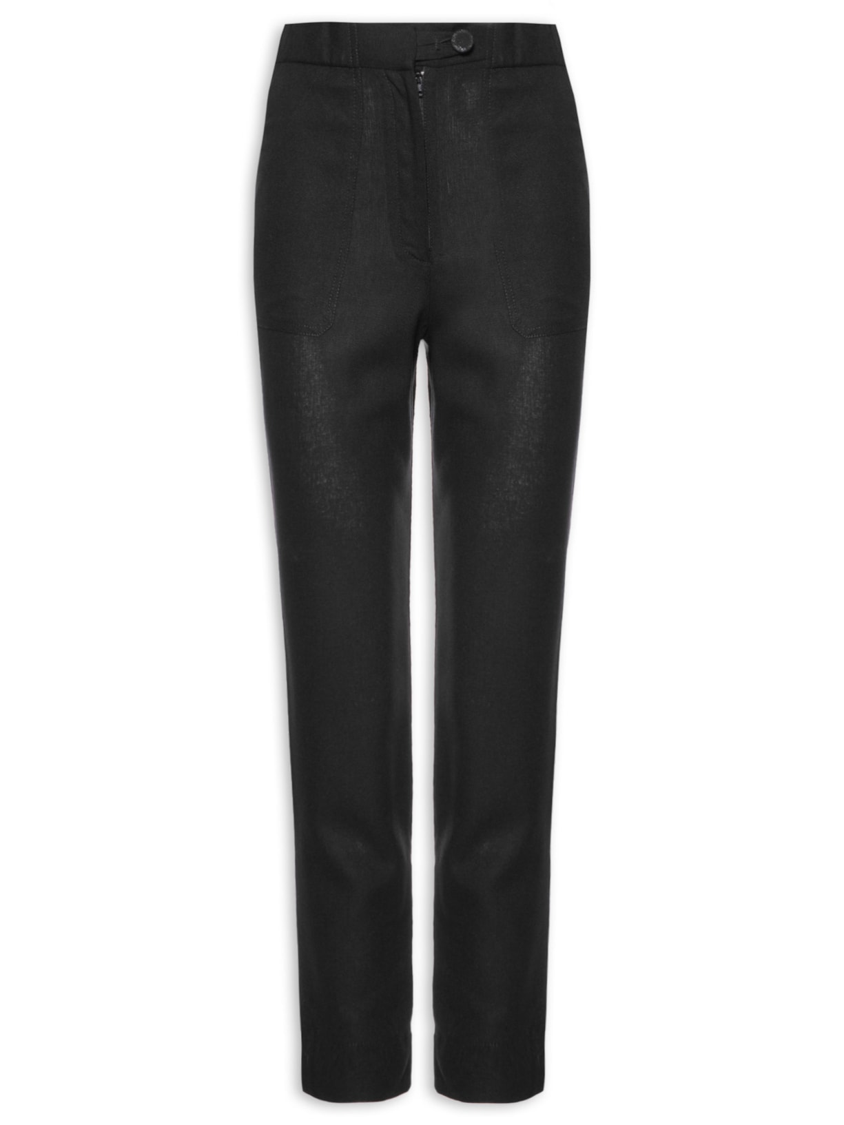 Calça Feminina Linho Cós Elástico - Preto