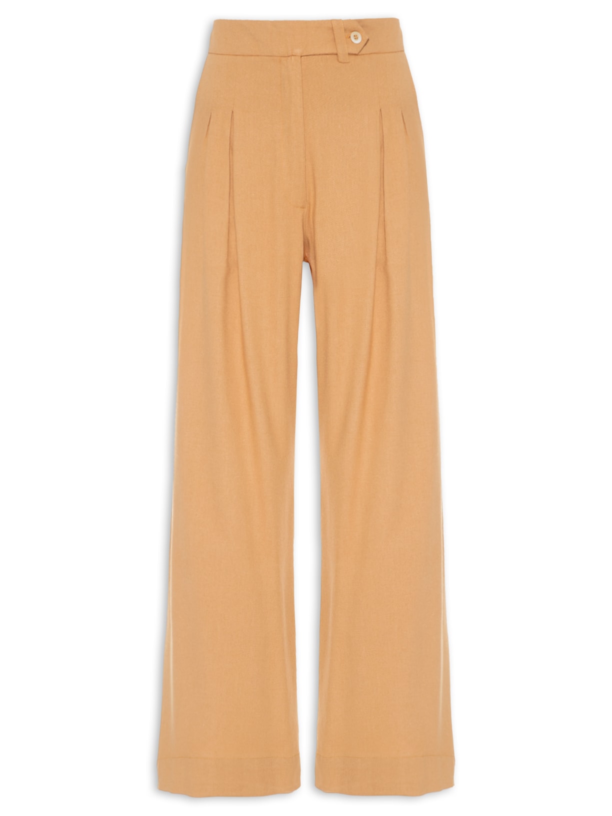 Calça Feminina Linho Cós Transpassado Bege Dress To