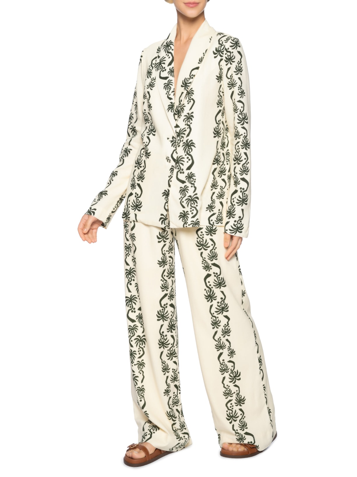 Calça Feminina Linho Estampa Aventureiro Branco Dress To