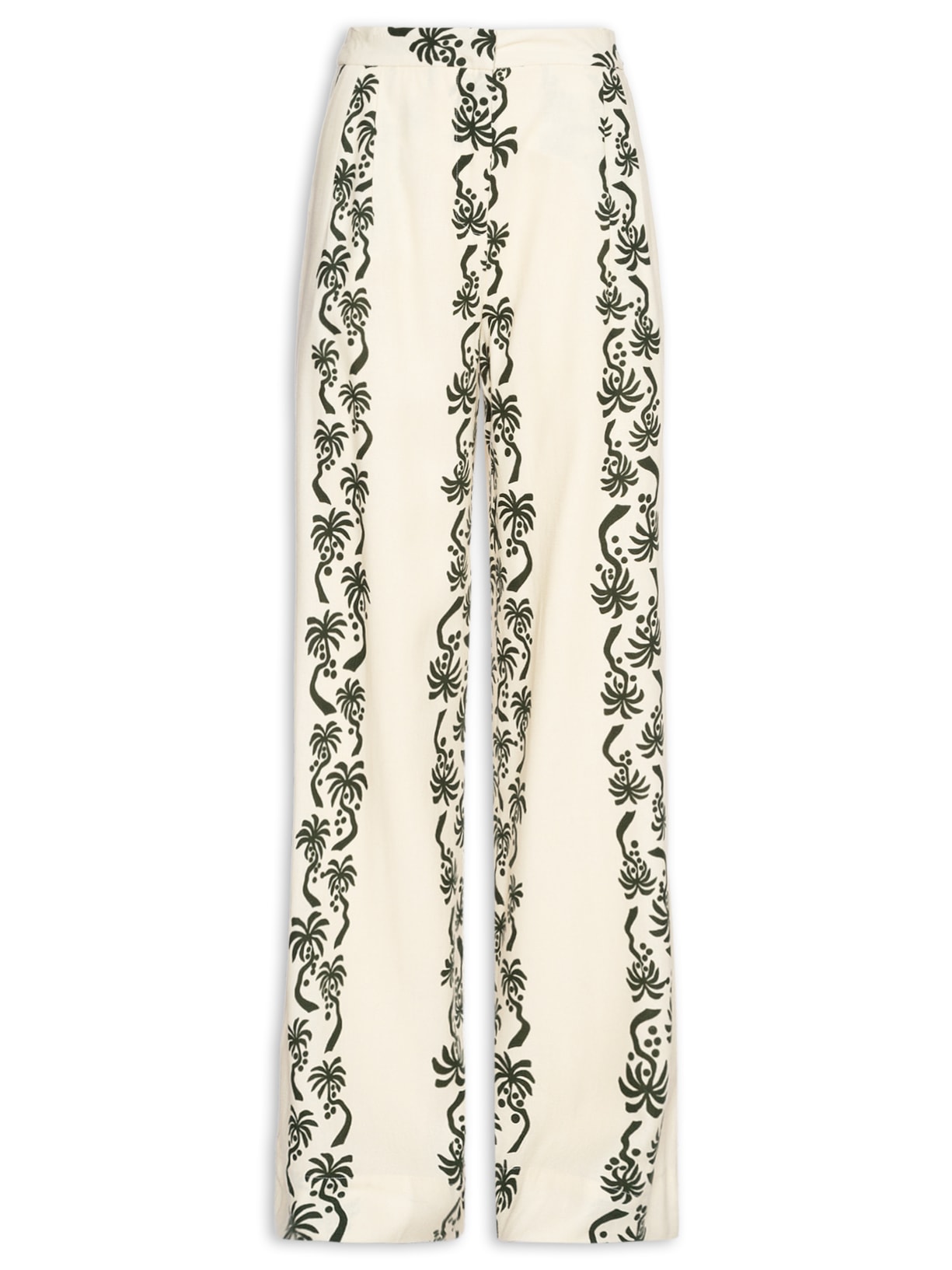 Calça Feminina Linho Estampa Aventureiro Branco Dress To