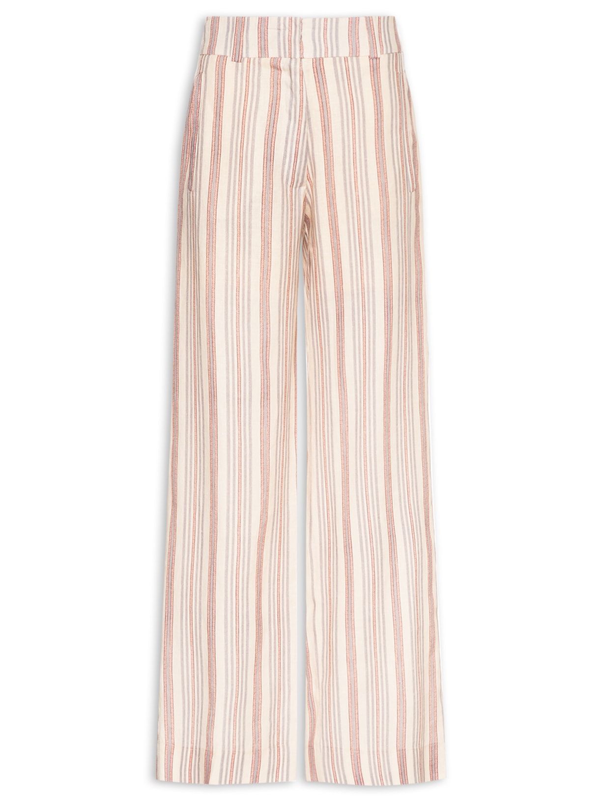 Calça Feminina Linho Estampa Jazzy Bege Maria Filó