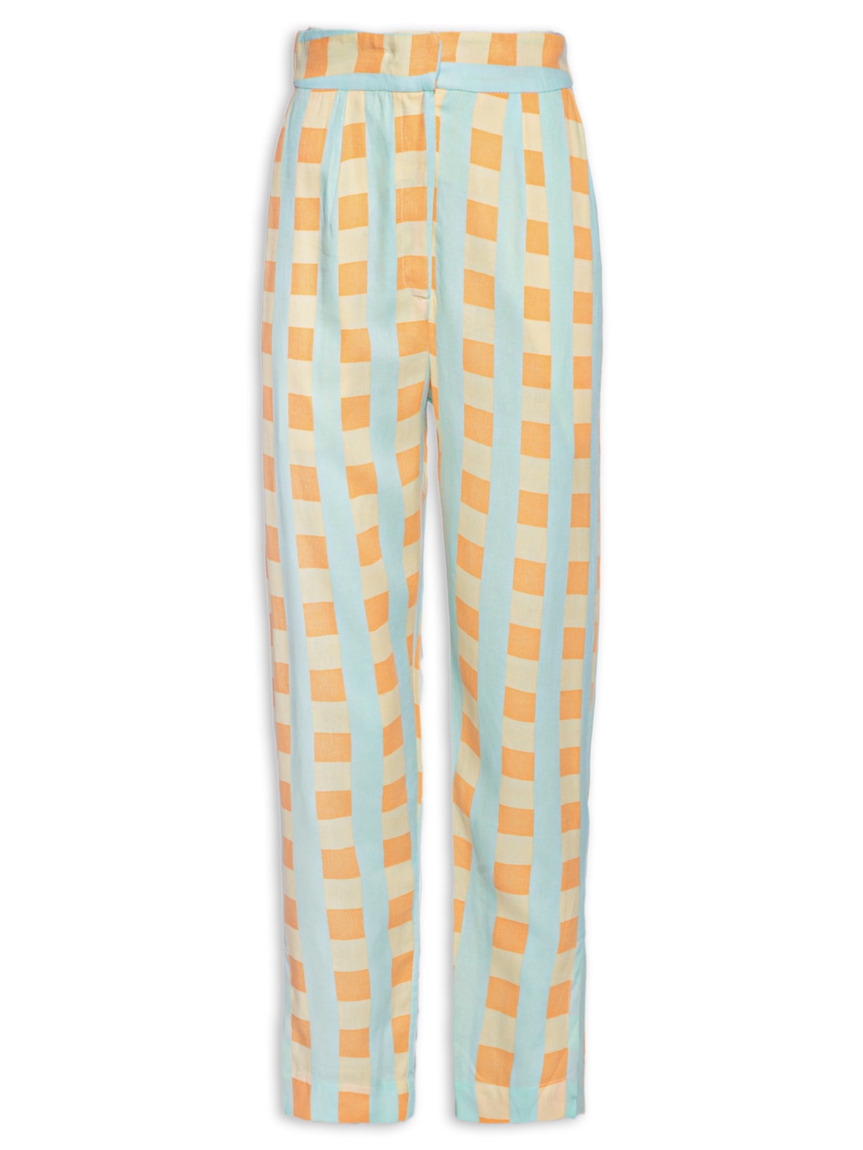 Calça Feminina Linho Estampa Serena - Laranja