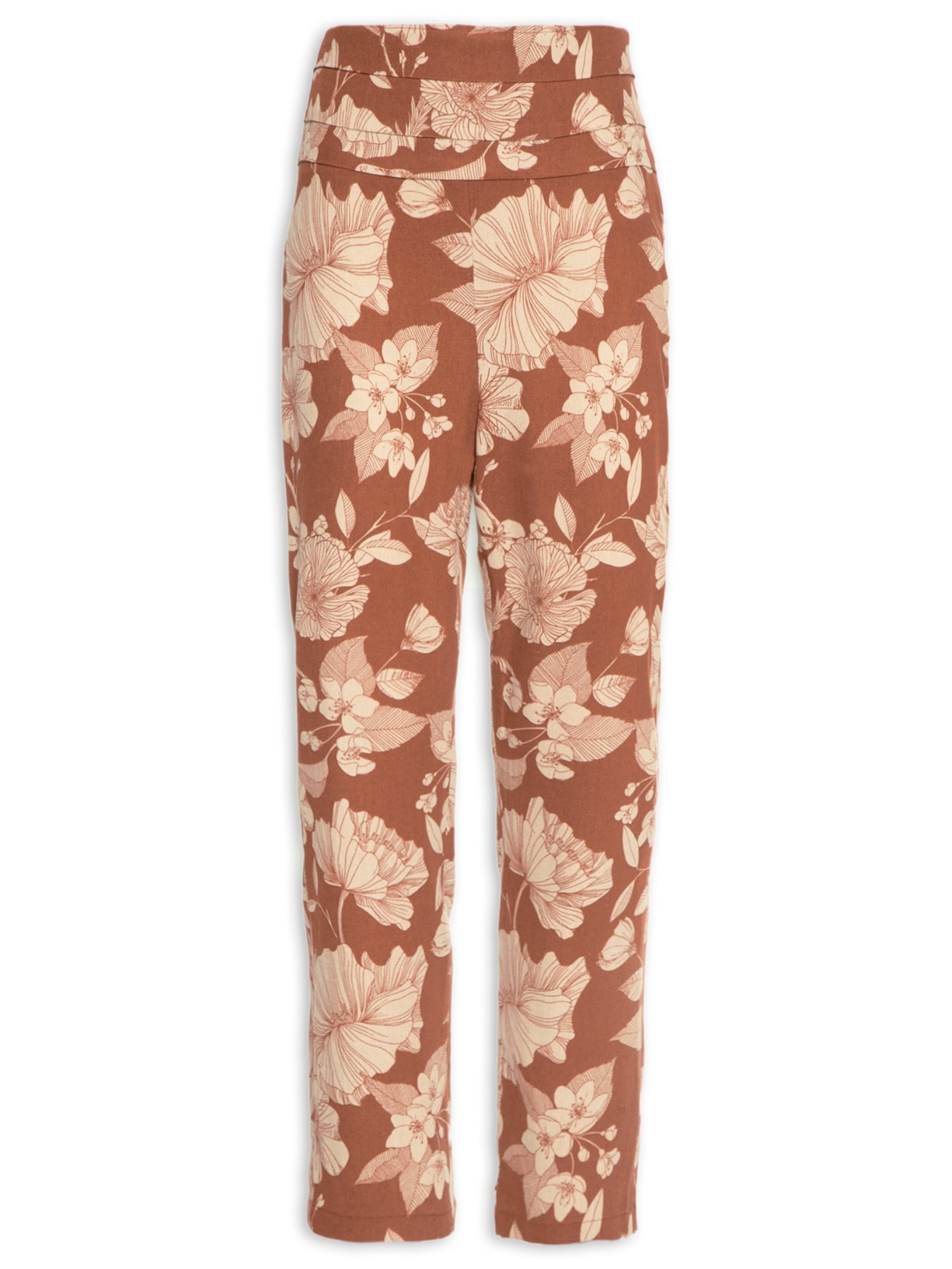 Calça Feminina Linho Misto - Marrom