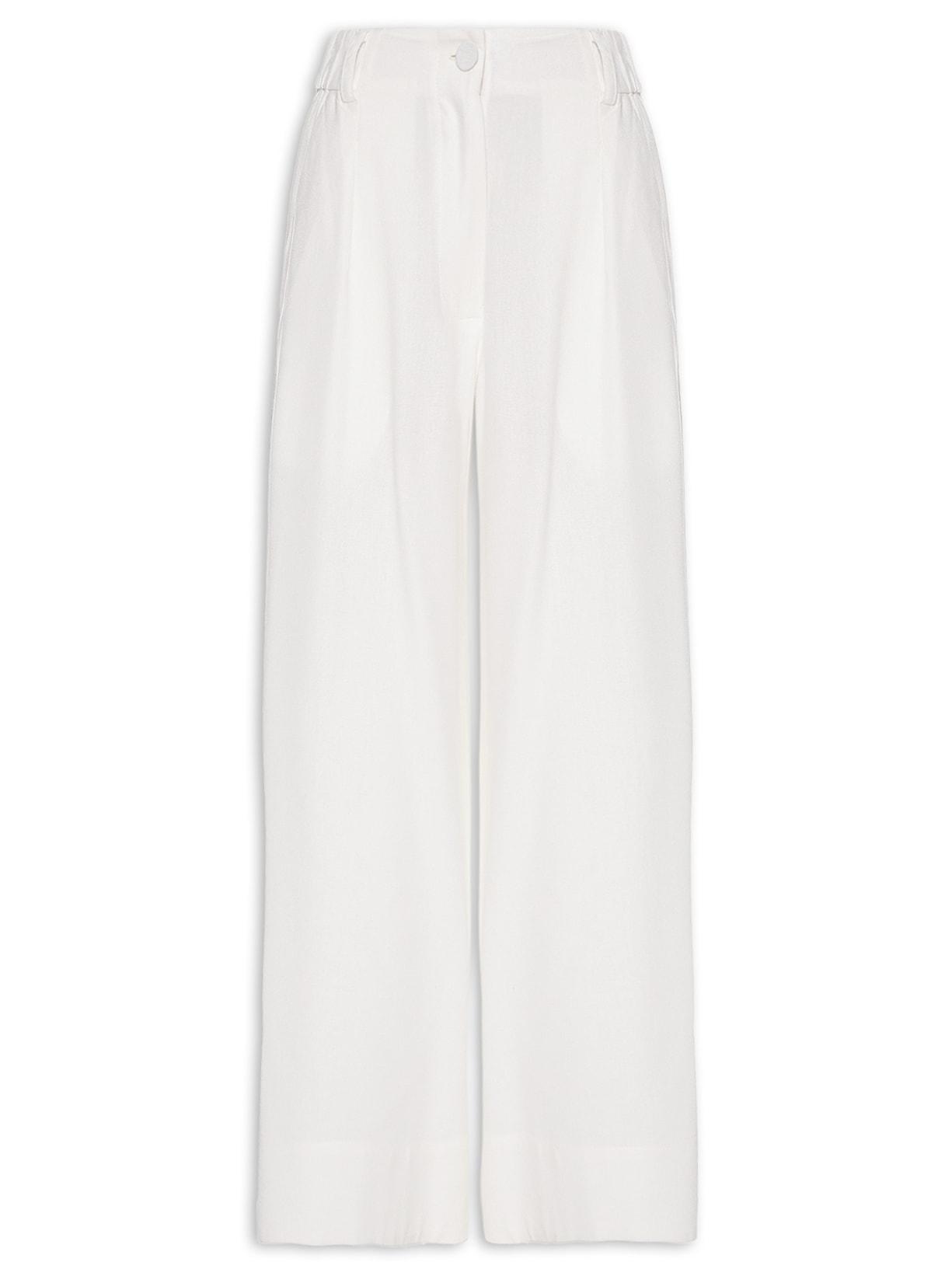 Calça Feminina Linho Pantalona - Off White