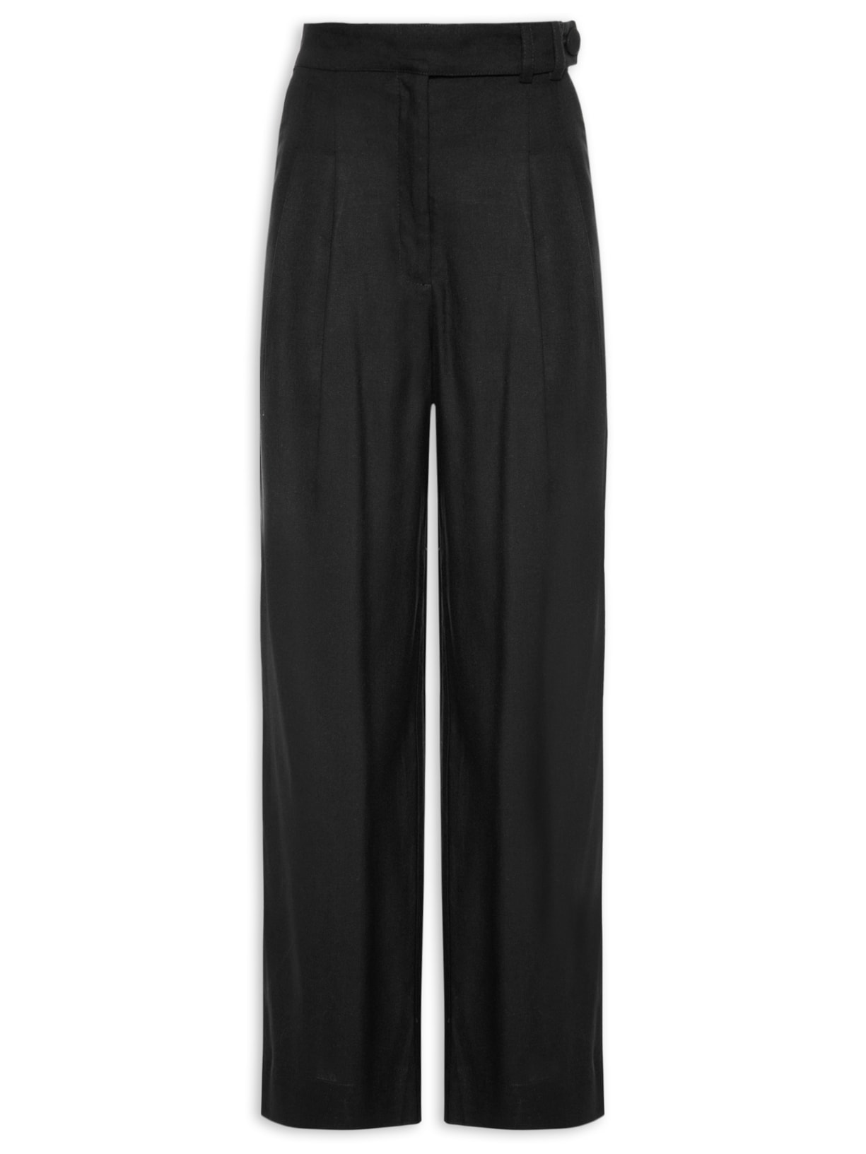 Calça Feminina Linho Passante Duplo - Preto