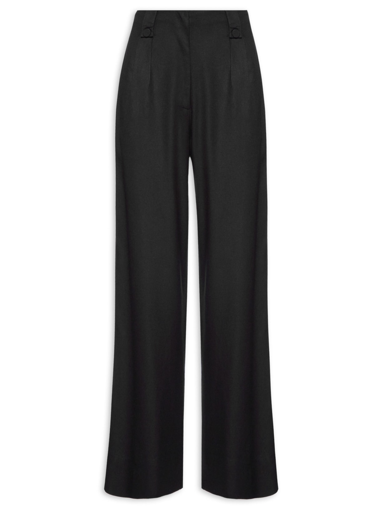 Calça Feminina Linho Pregas - Preto