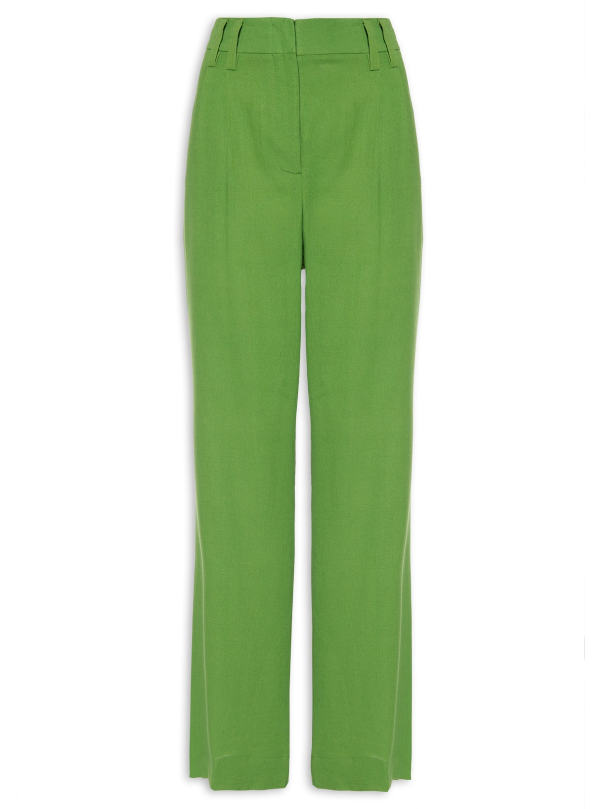 Calça Feminina Linho Pregas - Verde