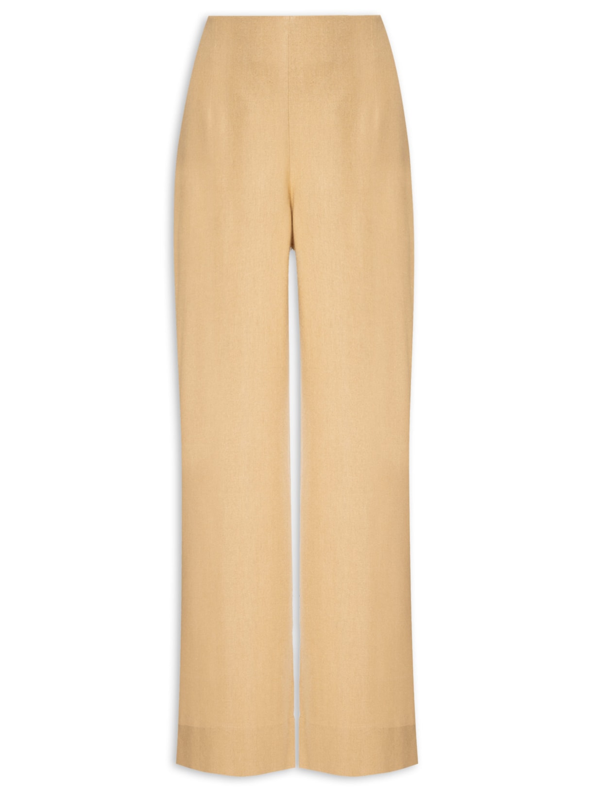 Calça Feminina Linho Reta - Bege