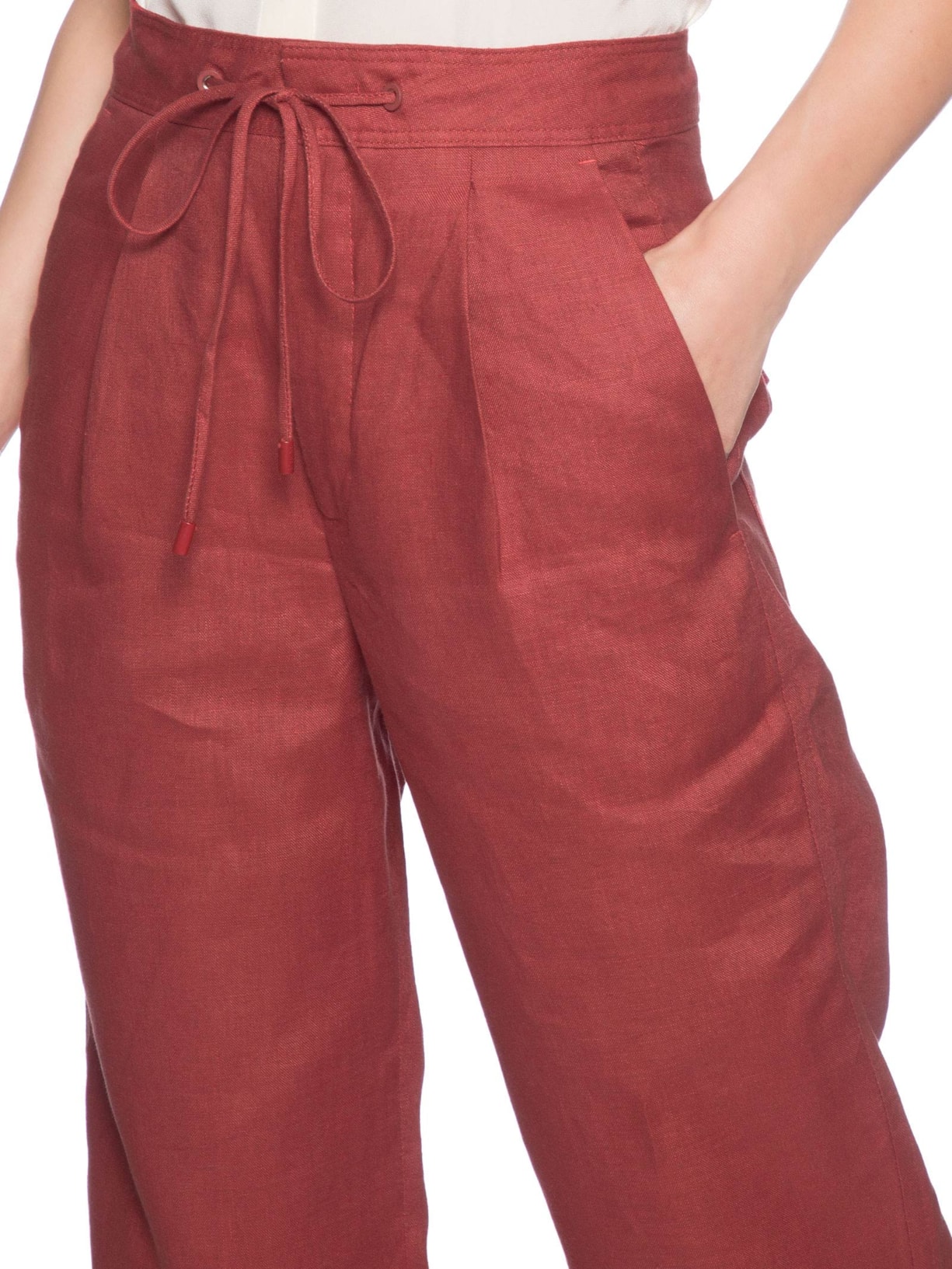 Calça Feminina Linho Vermelho Animale