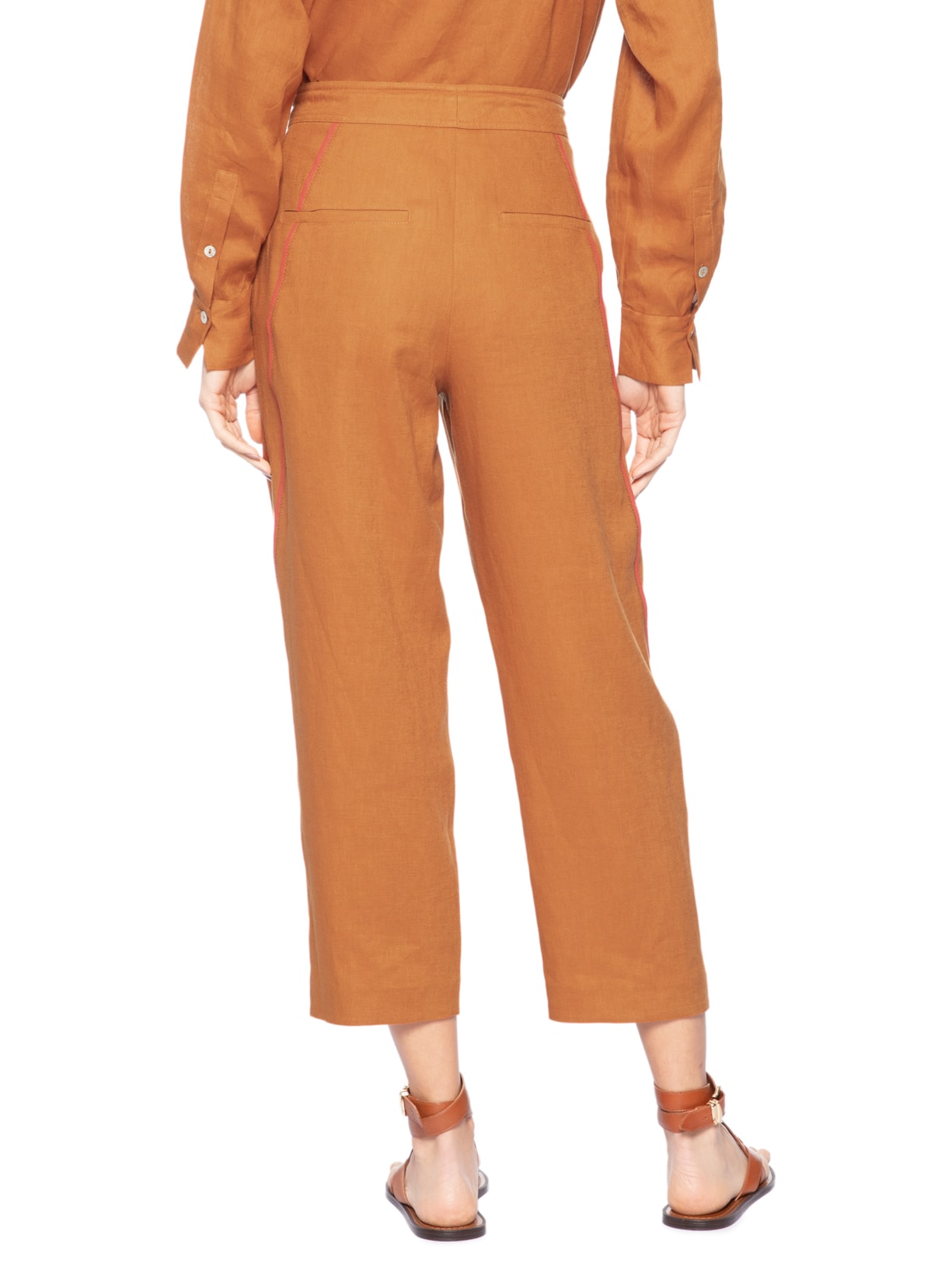Calça Feminina Linho Zigzag Color Laranja Animale